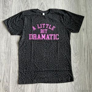 A Little Bit Dramatic Leopard Print Graphic Tee